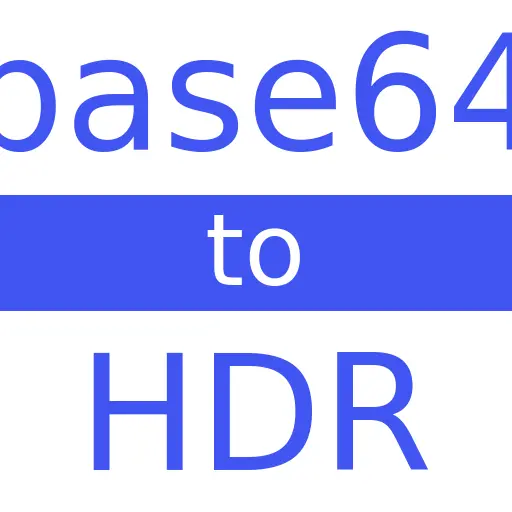 BASE64 to HDR