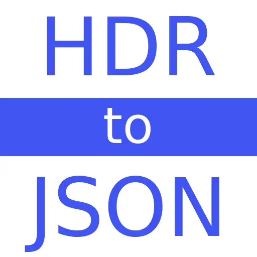HDR to JSON