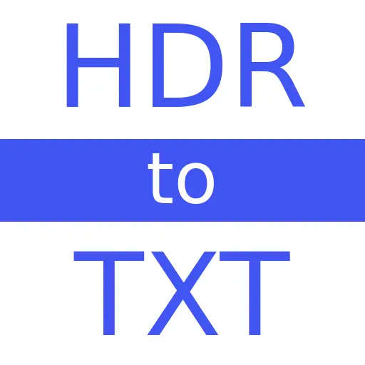 HDR to TXT