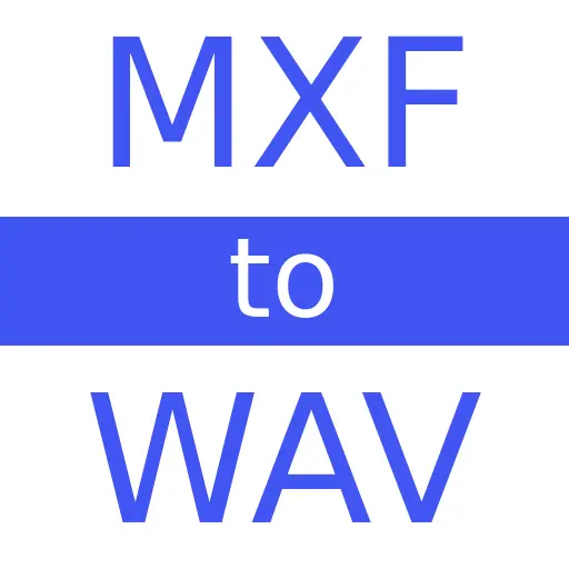 MXF to WAV