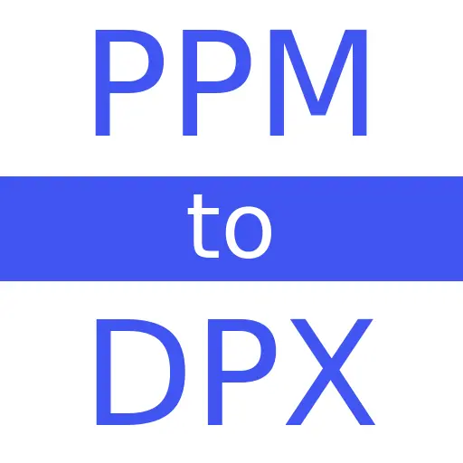 PPM to DPX